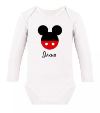 Detské body s dlhým rukávom - Mouse - Chlapček