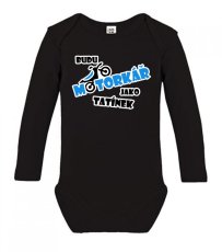 Dětské body s dlouhým rukávem - Budu motorkář jako tatínek