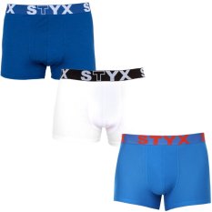 3PACK pánské boxerky Styx sportovní guma nadrozměr vícebarevné (3R96817)