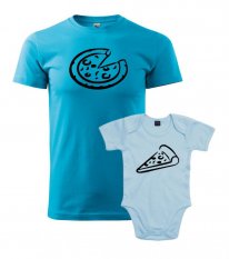 Rodinný set - Pánske tričko a Body - Pizza