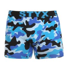 Pánské boxerky Styx long art sportovní guma maskáč modrý (UN1850)