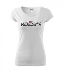 svatební tričko  - mouse - nevěsta - Povidlo