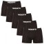 5PACK pánské boxerky Nedeto černé (5NDTB001-brand) - Velikost: XXL