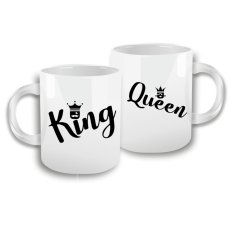 hrnečky pro páry - hlavičky king a queen - povidlo