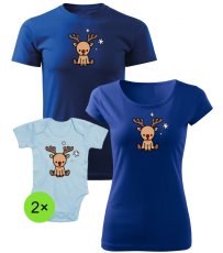 Vianočný rodinný set - 2x Body - Soby