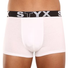 3PACK pánské boxerky Styx sportovní guma bílé (3G1061)
