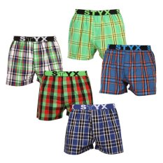 5PACK pánské trenky Styx sportovní guma vícebarevné (5B0888001)