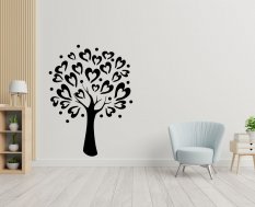 Samolepka na zeď - Srdíčkový strom