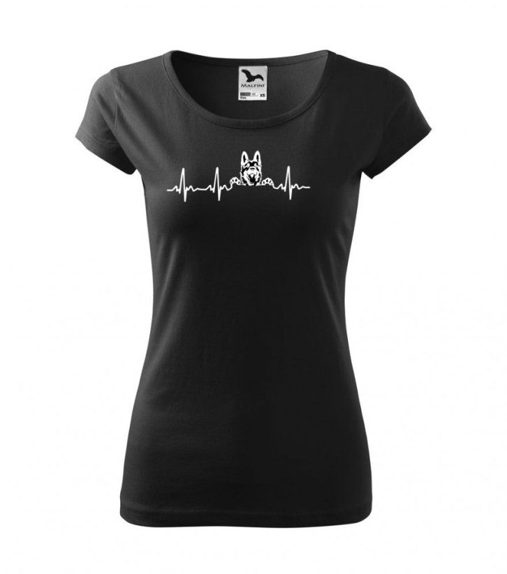 Dámske tričko - Psíčkari - EKG Vlčiak