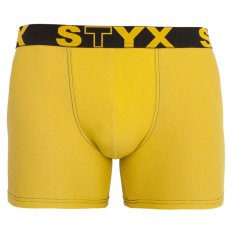 Pánské boxerky Styx long sportovní guma zelenožluté (U1065)
