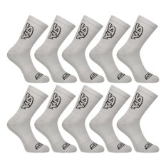 10PACK ponožky Styx vysoké šedé (10HV1062)
