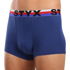 Pánské boxerky Styx sportovní guma tmavě modré trikolóra (G1968)