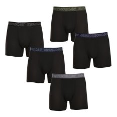 5PACK pánské boxerky Gianvaglia černé (GVG-5014)