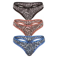 3PACK dámská tanga Fine woman vícebarevná (808-A)