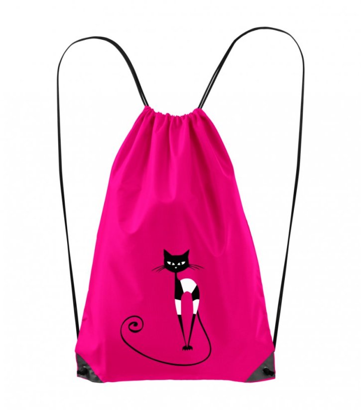 Batoh - Pruhovaná mačička - Farba: Neon pink, Objem: 12 l