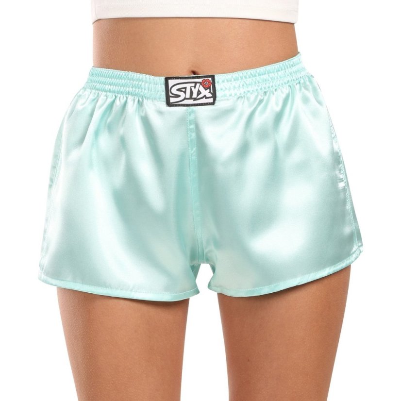 3PACK dámské trenky Styx klasická guma saténové vícebarevné (3L06352) - Velikost: M