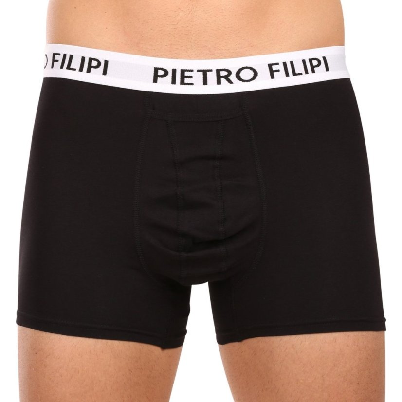 2PACK pánské boxerky Pietro Filipi balls holder černé (2BCL003) - Velikost: XL