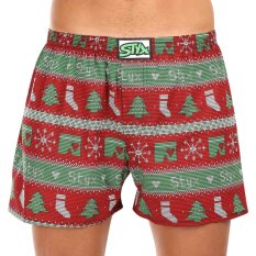 Pánské trenky Styx art klasická guma nadrozměr Vánoce pletené (E1658)