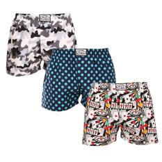 3PACK pánské trenky Styx art klasická guma vícebarevné (3A14731)