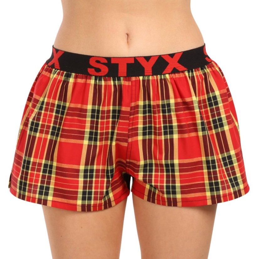 3PACK dámské trenky Styx sportovní guma vícebarevné (3T100314)
