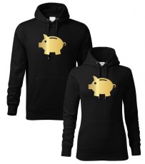 Vánoční mikiny pro páry - Zlatá prasátka