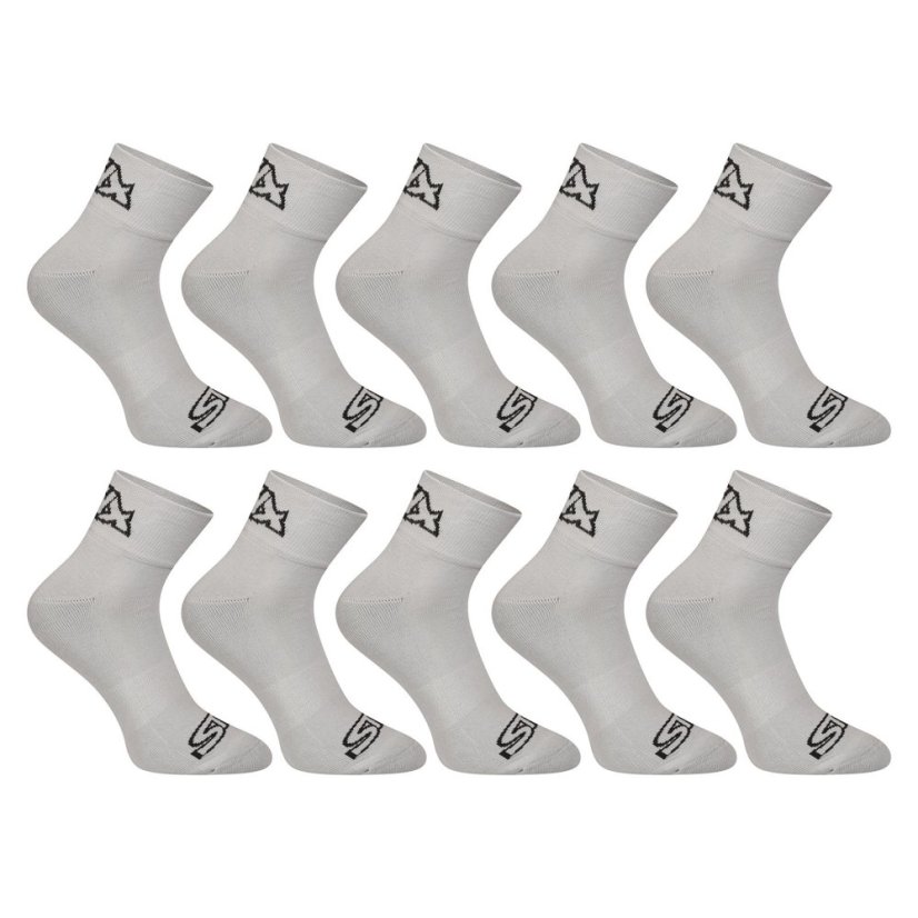 10PACK ponožky Styx kotníkové šedé (10HK1062) - Velikost: XL