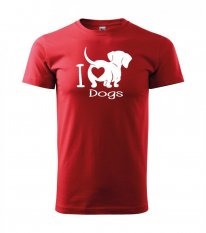 Trička pro milovníky psů - Pánské tričko - I love dogs - Povidlo