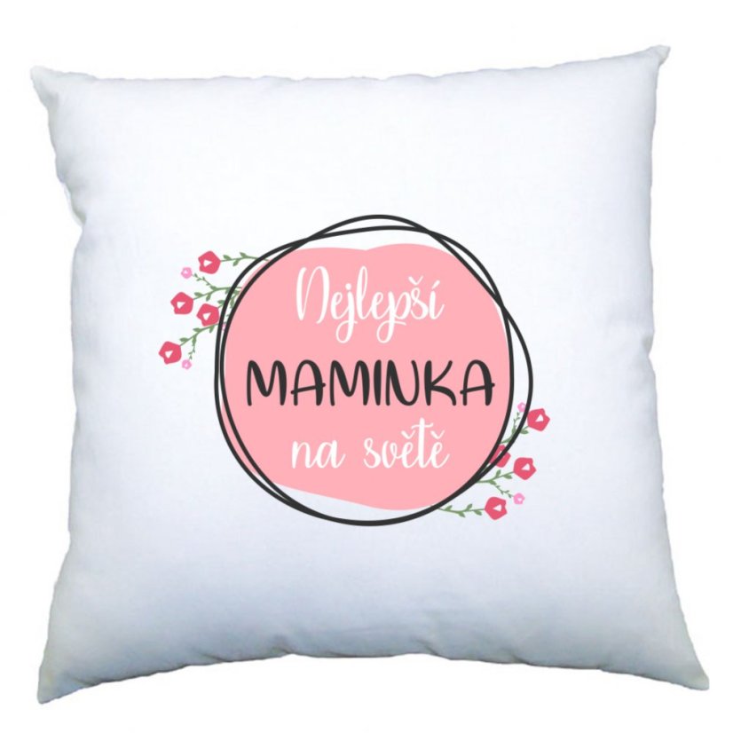 Polštářek - Kytky - Nejlepší maminka na světě