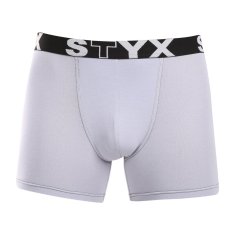 Pánské boxerky Styx long sportovní guma světle šedé (U1067)