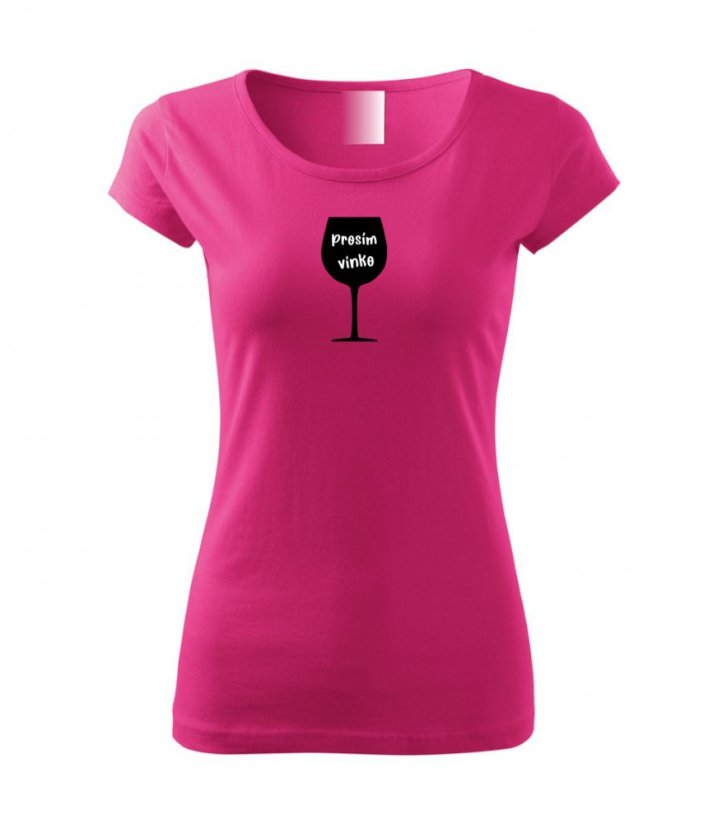 Dámské tričko - Prosím, vínko - Barva: Purpurová