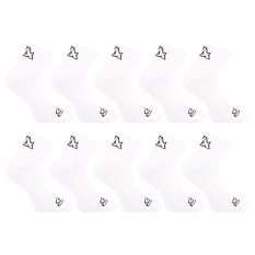10PACK ponožky Styx kotníkové bílé (10HK1061)