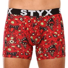 3PACK pánské boxerky Styx long art sportovní guma vícebarevné (3U13714)
