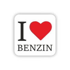 Samolepka na auto - I love benzin