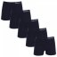 5PACK pánské boxerky Nedeto bezešvé bambusové modré (5NDTB002S) - Velikost: XXL