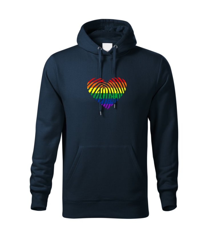Pánská mikina - LGBT Otisk srdce Pánská mikina - LGBT Otisk srdce