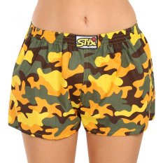 Dámské trenky Styx art klasická guma maskáč žlutý (K1559)