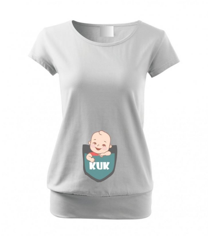 Tehotenské tričko - bábätko vo vrecku kuk
