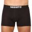 7PACK pánské boxerky Nedeto černé (7NDTB001-brand) XXL