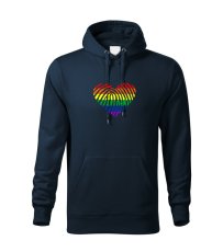Pánska mikina - LGBT Odtlačok srdce