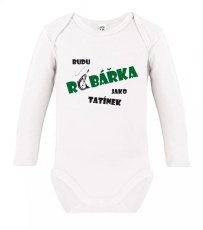 Dětské body s dlouhým rukávem - Budu rybářka jako tatínek