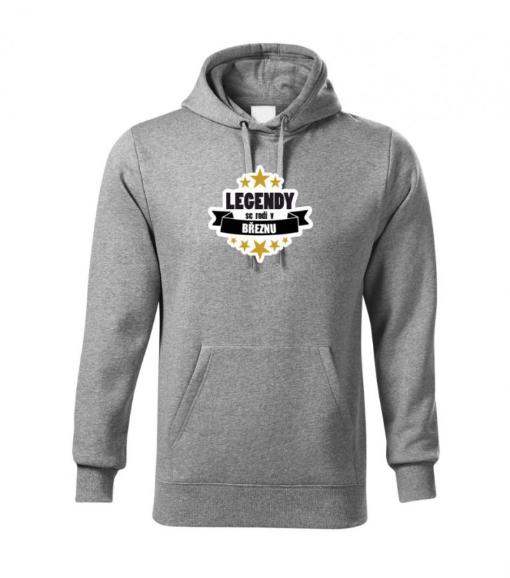 Pánská mikina - Legendy se rodí v březnu Pánská mikina - Legendy se rodí v březnu