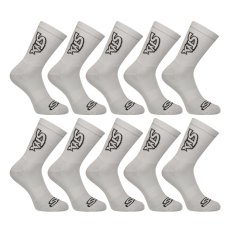 10PACK ponožky Styx vysoké šedé (10HV1062)