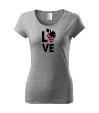Dámske tričko - Love červené víno