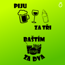 Těhotenský set - Baštím za dva a piju za tři