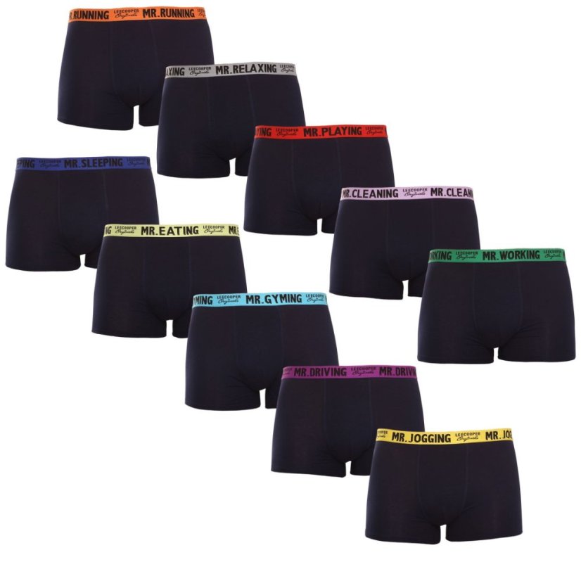 10PACK pánské boxerky Lee Cooper modré (LCUBOX10P0101-1410367)
