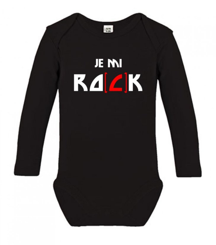 Detské body s dlhým rukávom - Je mi rock