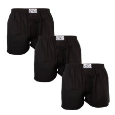 3PACK pánské trenky Styx klasická guma černé (3A0960)