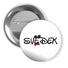 Svatební placka - MOUSE - Svědek - motýlek