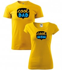 Párová trička - Cool mom Cool dad - Modrá