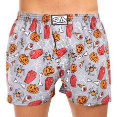 Pánské trenky Styx art klasická guma nadrozměr Halloween rakve (E1752)